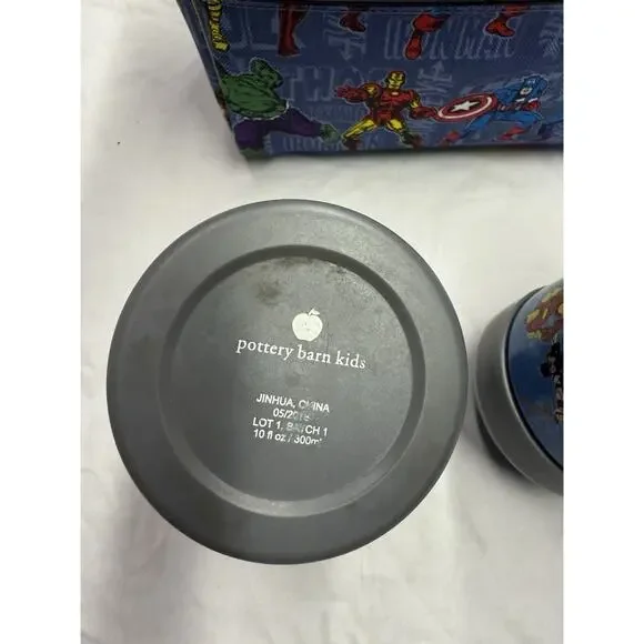 Pottery Barn Kids DC Marvel Hot Beverage Soup Containers With Lids Lunch Bag - Picture 5 of 14